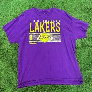 Los Angeles Lakers Lebron James Purple | Yellow T-Shirt Unisex XL